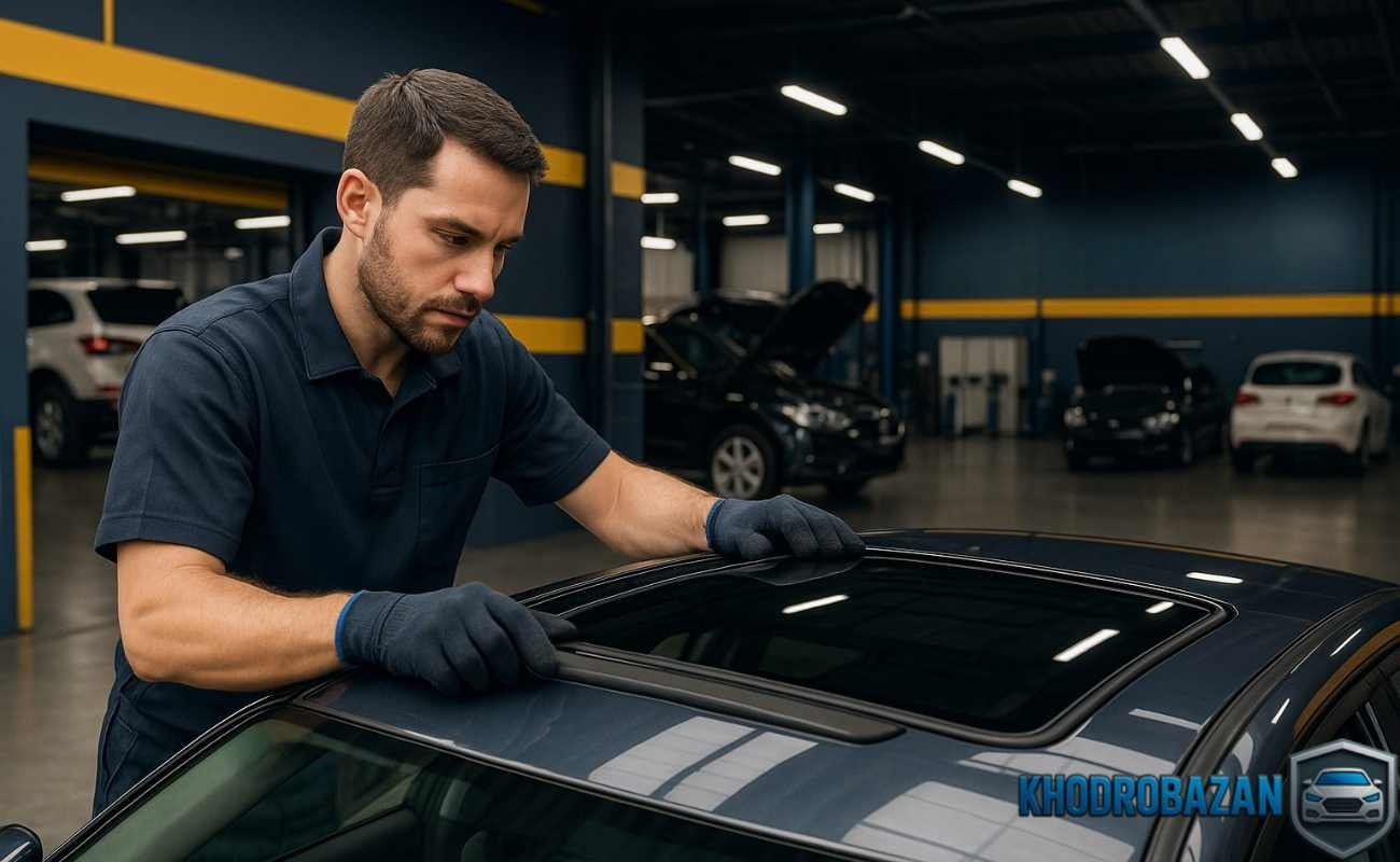 مراحل انجام نصب سانروف در نمایندگی ایران خودرو