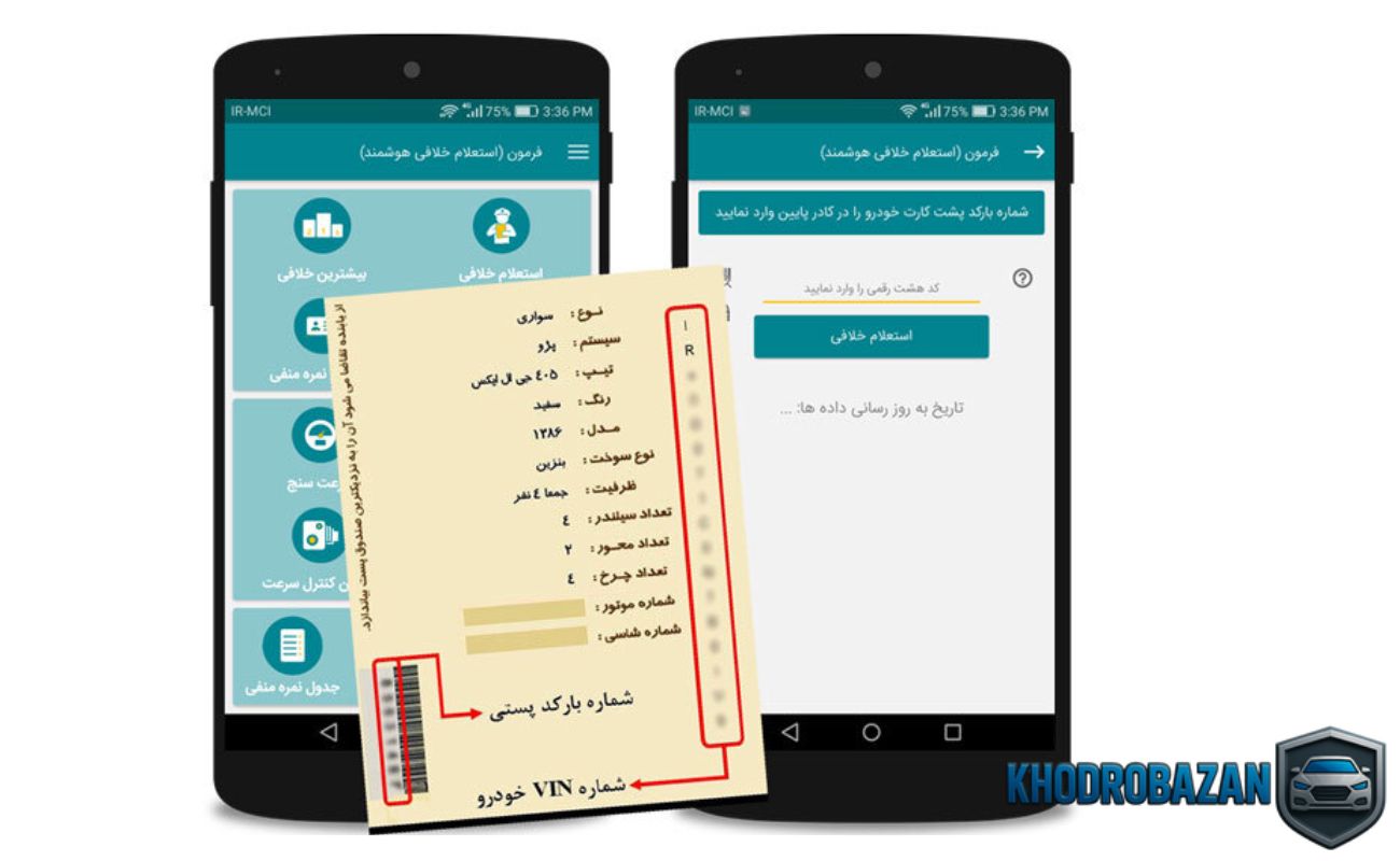 روش استعلام ریز خلافی خودرو با کد ملی از طریق پیامک و اپلیکیشن های معتبر
