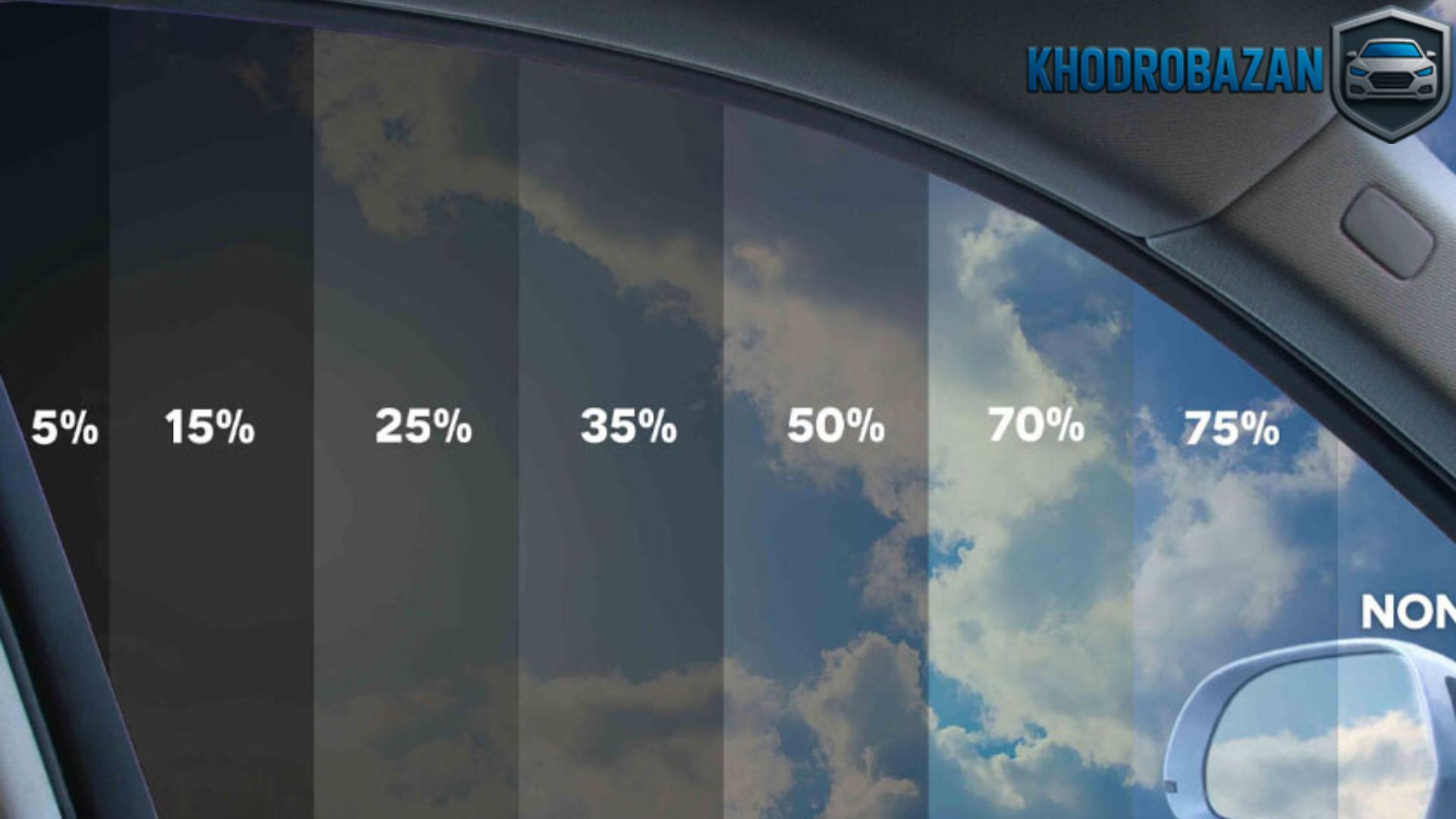 درصد مجاز شیشه دودی چقدر است؟